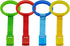4 PCS 4 Colors Plastic Baby Crib Pull Rings Kids Walking Exercises Assistant Stand Up Cot Hanging Rings for Infant Baby Toddler Practice Tool