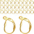 Leverback Earring Hooks 60pcs French Ear Wire Lever Back Earwire for Jewelry Making Crafting (Gold)