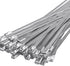 50pcs Metal Cable Zip Ties, 304 Stainless Steel Cable Ties, Exhaust Wrap Multi-Purpose Locking Cable Metal Zip Ties(11.8 Inches)