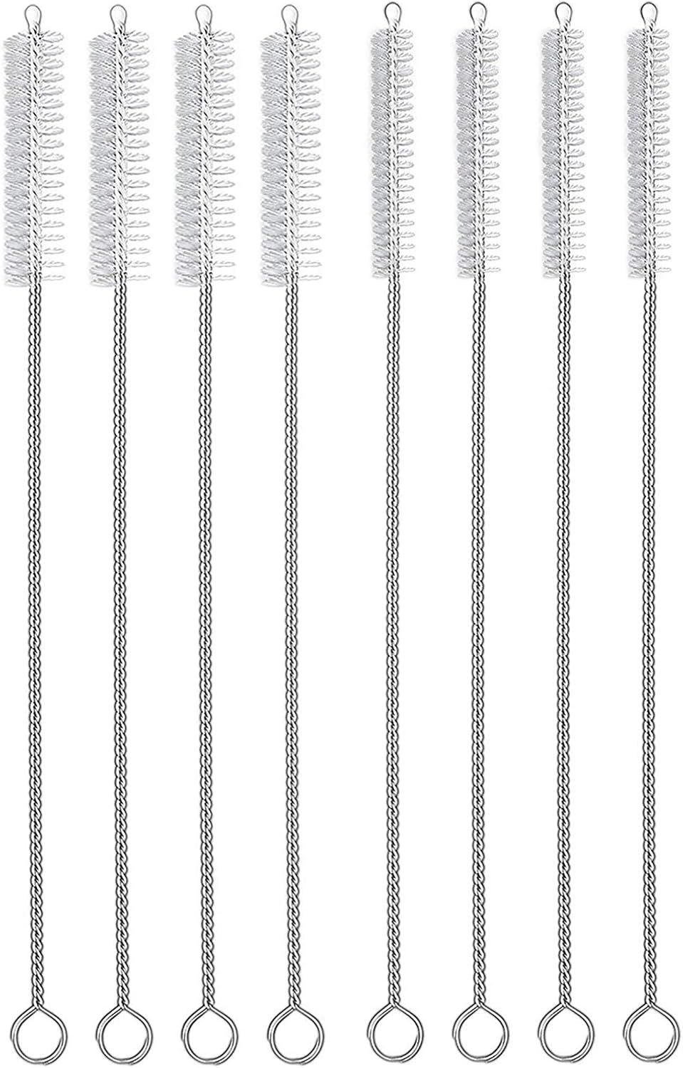 Straw Cleaner Brush Set, 8-Piece Long Cleaning Brush for Straws on Tumbler, Water Bottle, Sippy Cup, and Pipes, Tubes or Hummingbird Feeders