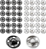Snaps Buttons for Sewing Button Press Sewing Tools Snap Fasteners Kit for Clothes (100 Sets, 2 Colors)