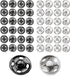 Snaps Buttons for Sewing Button Press Sewing Tools Snap Fasteners Kit for Clothes (100 Sets, 2 Colors)