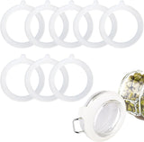 8 Pieces Silicone Jar Replacement Gasket, 3.75 Inch Sealing Rings for Glass Clip Top Jars, Leak-Proof Canning Silicone Fitting Seals(White)