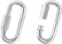 2 Pack M5 D-Shape Silver Steel Quick Link Carabiner, Chain Hooks for Outdoor Traveling Equipment, Connecting Hammock (M5-1.9 Inch / 4.8 cm)