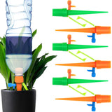 Plant Self Watering Spikes Automatic Irrigation Equipment Adjustable Self Watering Spikes for Plants with Slow Release Control Valve (Orange Green, 6pcs)