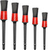 5 Different Sizes Detailing Brush Set, Wheel & Tire Brush, Perfect for Cleaning Wheels,Car Dashboard, Interior, Exterior, Leather, Air Vents, Emblems, Motorcy