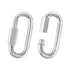 2 Pack M10-3.5 Inch / 9 cm Chain Quick Links, Galvanized Screw Carabiner, D-Shape, Silver, 551Lbs Load, Ideal for Outdoor Traveling Equipment, Connecting Hammock, Camping, Fishing, Hiking
