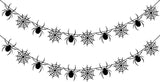 Felt Spider Spiderweb Banner Garland Halloween Spider Web Decorations Outdoor Indoor Home Decor Spooky Themed Birthday Party Supplies Photo Props