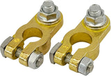 Brass Battery Terminal Connectors, Top Post Battery Terminals Connector Battery Cable Ends for Marine Car Boat RV Vehicles (1 Pair)