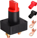 Battery Disconnect Switch, DC 12-48 V Battery Power Isolator Cut Off Master Switch Kit for Vehicles Motorcycles and More (100A, 1 Pack)