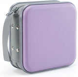 DVD Case, 48 Capacity CD Case Portable CD Holder Storage Hard Plastic DVD Wallet Holder Organizer for Car (Lavender)