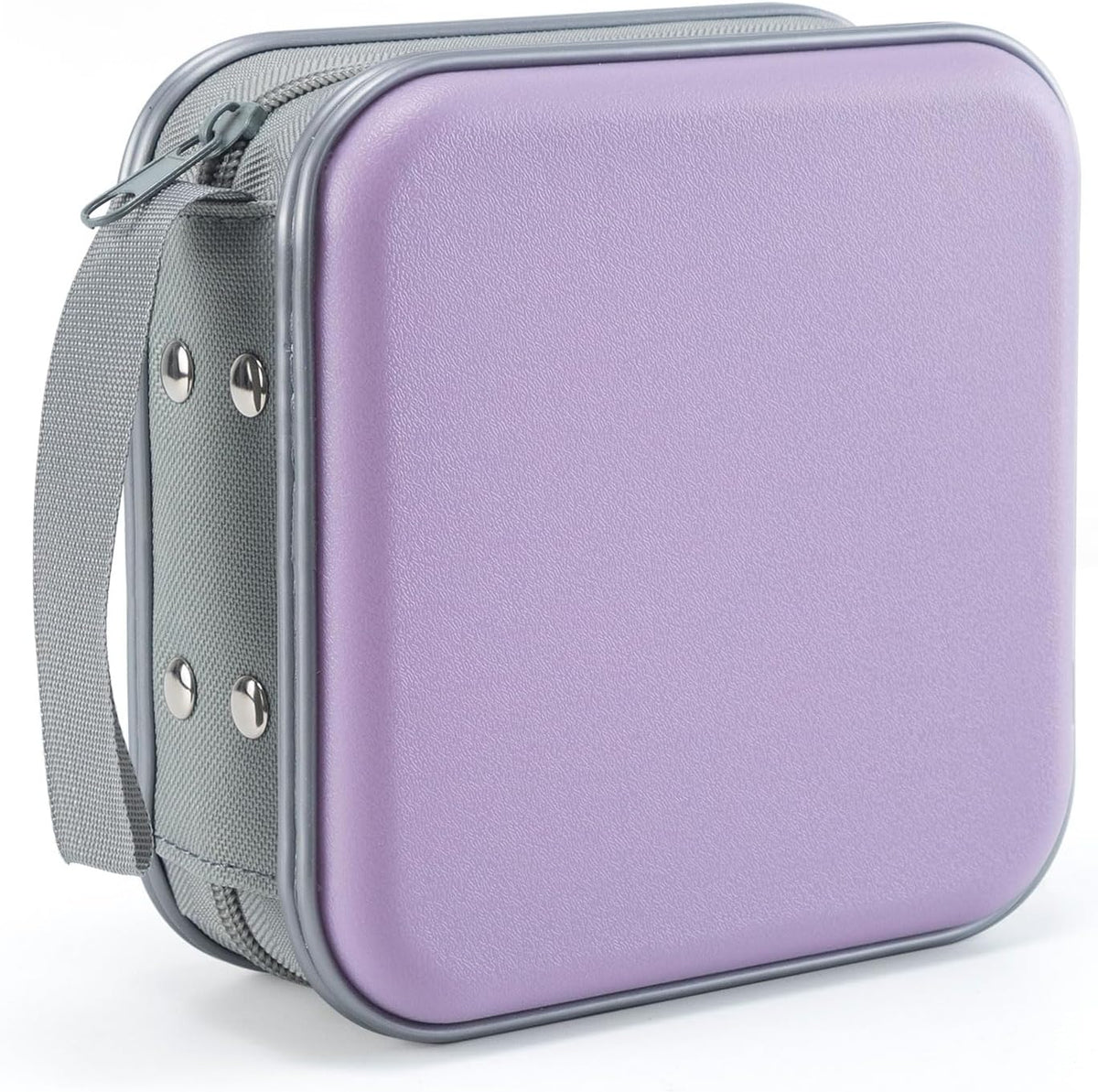 DVD Case, 48 Capacity CD Case Portable CD Holder Storage Hard Plastic DVD Wallet Holder Organizer for Car (Lavender)