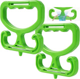 2 Pack Grocery Bag Carrier Handle, Holds 100lbs, Heavy Duty Carry Handle, Comfortable Grip to Carry Bags, Buckets, Shopper Accessories (Green)