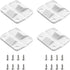 Cooler Plastic Hinges Replacement for Coleman Coolers - Replacement Hinges for Coleman Xtreme Coolers, Rubbermaid Parts Ice Chest- 4 Pack