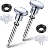 2 Set Tub Spout Diverter Repair Kit, Includes 2 x Diverter Valve Stems, 2 x Cup Seals and 2 x Gates, Bathroom Shower Bathtub Leaky Faucet Repair Replacement Parts (Chrome,Classic)
