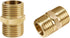 1/2 Inch Npt Brass Nipple Male To Male Pipe Fitting Adapter, Straight Connector for Hose, Brass Fittings (1/2 inch x 1/2 inch NPT Male2 Piece)