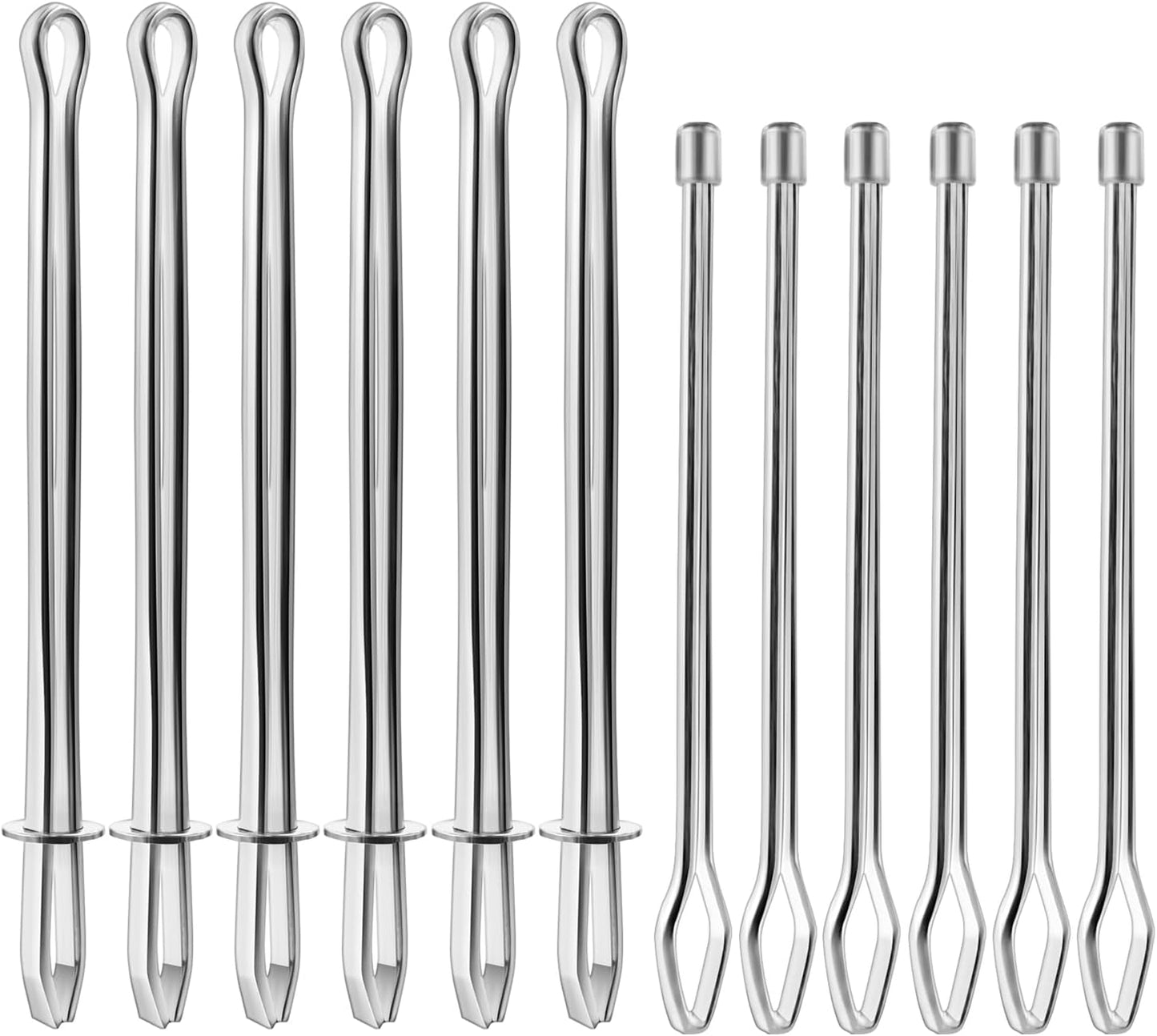 12 Pcs Metal Drawstring Threader Tool with Clip - Bodkin Sewing Tool for Elastic, Rope and Hoodie String