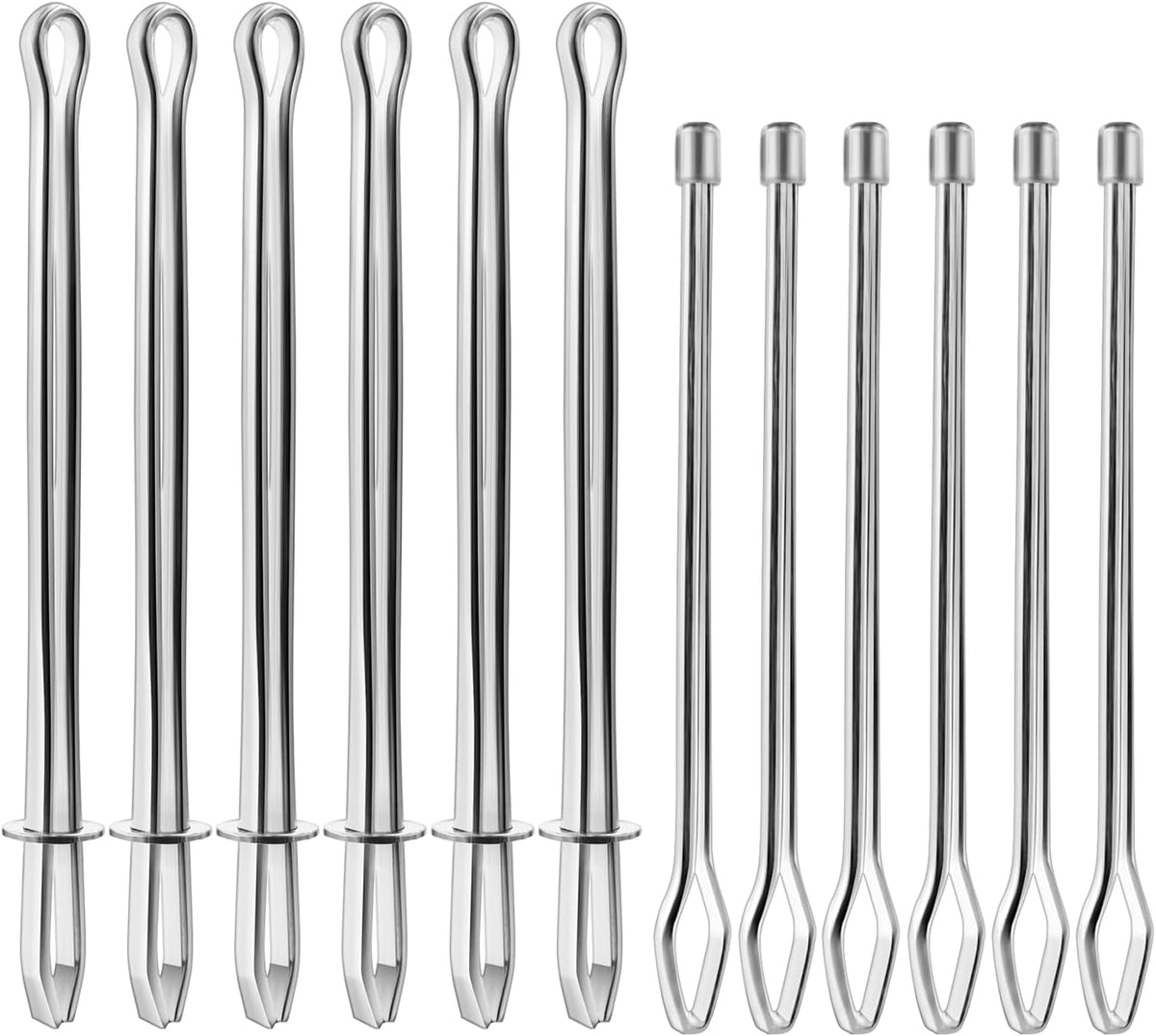 12 Pcs Metal Drawstring Threader Tool with Clip - Bodkin Sewing Tool for Elastic, Rope and Hoodie String