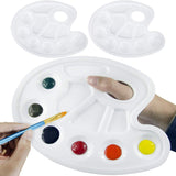 BEADNVOA Paint Tray Palette Paint Pallet with Thumb Hole Model Painter Tray for Kids Artists Painters (3 pcs, for Acrylic, Oil, Watercolor)