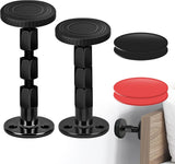 2pcs Adjustable Headboard Stopper- Bed Stoppers for Headboard with Free Furniture Pads, Anti-Shake Tool for Cabinets and Sofas, 1.18-4.13in (Black)