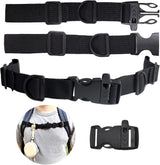 2 PCS Backpack Chest Strap Add on, Adjustable Sternum Straps for Backpacks and Schoolbag, Heavy Duty Backpack Waist Strap Chest Belt with Whistle Quick Release Buckle and Slide Lock for Hiking Jogging