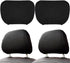 2 Pcs Headrest Covers for Cars Seat Universal Washable, Car Interior Seat Accessories Stuff Protector Dirt-Proof Wear-resistant Soft Fit for Most Car, Head Rest Cover for Car Van SUV Truck Taxi Black