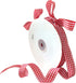 Red Gingham Ribbon 5/8in ×50 Yards, Red and White Checkered Buffalo Plaid Ribbon for Easter Day Gift Wrapping, Hair Bows, DIY Crafts, Birthday Party Decorative Ribbons, Christmas Wreaths Decor