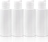4pcs Small Plastic Flip Top Bottles, 2oz Empty Squeeze Bottles with Flip Top Caps, Refillable Squeeze Travel Containers for Cosmetics Shampoo Lotions- White