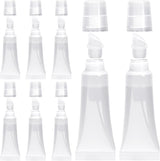 8pcs Empty Lip Gloss Squeeze Tubes, 10ml Refillable Lip Balm Containers with Screw Cover, Clear Soft Portable Empty Tube Makeup Containers for Travel Toiletries