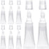 8pcs Empty Lip Gloss Squeeze Tubes, 10ml Refillable Lip Balm Containers with Screw Cover, Clear Soft Portable Empty Tube Makeup Containers for Travel Toiletries