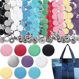 200pcs Snap Buttons for Fabric, 9.5mm Alloy Snap Button Kit for Sewing, Colorful Sewing Fasteners Tools for Clothing Hats DIY Crafts
