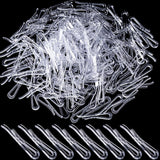 200pcs U Shape Plastic Alligator Clips with Teeth, Clear Shirt Folding Clips Clothes Pins, Fixing Clothes Pins Hold Garments for Socks Dress Pants Ties