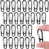 30pcs Small Snap Hook Spring Clip, Mini Heavy Duty Spring Clip Hooks, Zinc Alloy Micro Key Chain Clasp Accessories for Climbing Camping Hiking Fishing- Black
