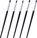 5pcs Silicone Paint Brush, Flexible Sculpting Shapers Brushes, Professional 5 Shape Tip Paint Pens DIY Tools for Painting Carving Pottery Clay Nail Art Handicraft- Black