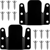 2pcs Sectional Couch Connectors, Universal Sofa Interlocking Couch Brackets for Sectionals, Furniture Connector Brackets Replacement Parts with Screw for Home Sofa Bed Recliner- Black