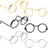 6pcs Mini Metal Doll Glasses, Small Round Glasses for Dolls Making, Tiny Dog Cat Eyeglasses Decorative Supplies Accessories for DIY Projects Costume Cosplay- Gold & Silver & Black