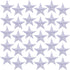 30pcs Star Iron on Patches, Star Patches Embroidered Appliques, 1.15in Sew on Repair Applique Embellishment Accessories for Clothing Jackets Shoes Backpacks Hats DIY Crafts- White