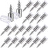 20 Pack Shelf Support Screws, Self Tapping Shelf Holder Peg with Sleeve, Cabinet Laminate Steel Support Peg Pins for Bookcases Wardrobe Clapboard- Sliver