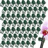 120pcs Orchid Clips for Plants Support, Plant Orchid Support Clips, Vine Tools Supports for Garden Climbing Stems Vines Climbing Plants- Dark Green
