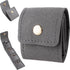 Mini Travel Jewelry Bag, Foldable Portable Roll Travel Jewelry Bag Pouch, Small Multifunctional Compartment Organizer for Women Rings Necklace Earrings Bracelets Storage- Grey