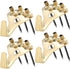 4 Packs Heavy Duty Picture Hanger Kits, 4pcs 100 lbs Photo Hangers Hooks with 12pcs Nails, Mirror Picture Painting Clock Hanging Hardware Tools for Wooden Dry Walls- Gold