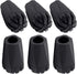 6pcs Anti-Slip Walking Stick Tips, Shock Absorption Trekking Pole Tips Replacements for Hiking Pole for Outdoor Hikers, Mountaineers-Black
