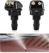 2 PCS Front Windshield Washer Nozzles, Windshield Left Right Wiper Washer Nozzle Sprayers, Windshield Squirter Nozzle Replacement for Most Cars SUVs Trucks, Car Accessories (2 PCS)