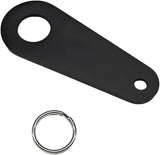 Motorcycle Bell Hanger, Good Luck Riding Motor Hanger with Split Ring, Metal Biker Bell Hanger Fits for Most Bells (Black, Style B)