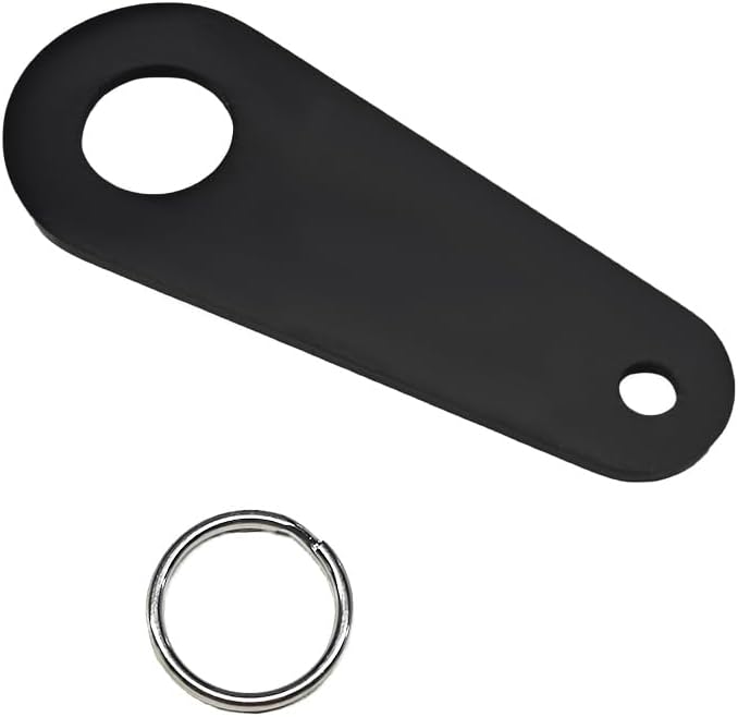Motorcycle Bell Hanger, Good Luck Riding Motor Hanger with Split Ring, Metal Biker Bell Hanger Fits for Most Bells (Black, Style B)
