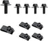 10 PCS Car Body Bolt & U-Nut Kit, Hex Screw U Nut Clip for Fender Bumper Hood Shield Panel Radiator, Universal Automotive Push Pull Metal Fastener Retainer, Car Accessories (10 PCS)