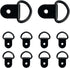 10 PCS Small Steel D-Ring Tie Downs, Heavy Duty Steel Anchor Lashing Ring for Cargo Load, D-Ring Anchor Point for Loads on Case Truck Trailer RV Camper Boats, Car Accessories (Black, 10 PCS)