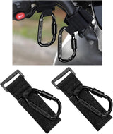 2 Pack Multipurpose Hook for Hanging Helmet, Goggle, Headsets, Durable Carabiners, Roll Bar Accessory Hook Hanger (Black)