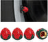 4PCS Strawberry Car Tire Valve Stem Caps, Cute Sparkling Rhinestone Dustproof Wheel Valve Stem Cover, Bling Strawberry Tire Valve Air Cap Cover for Car Truck SUV Motorcycle (Red)