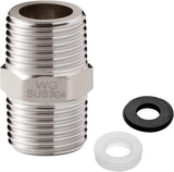 Shower Hose Extension Connector, 1/2 to 1/2 Shower Hose Extender Fitting Extra Long Joint, Used to Connect Two Hoses, Solid Stainless Steel, 1 PCS